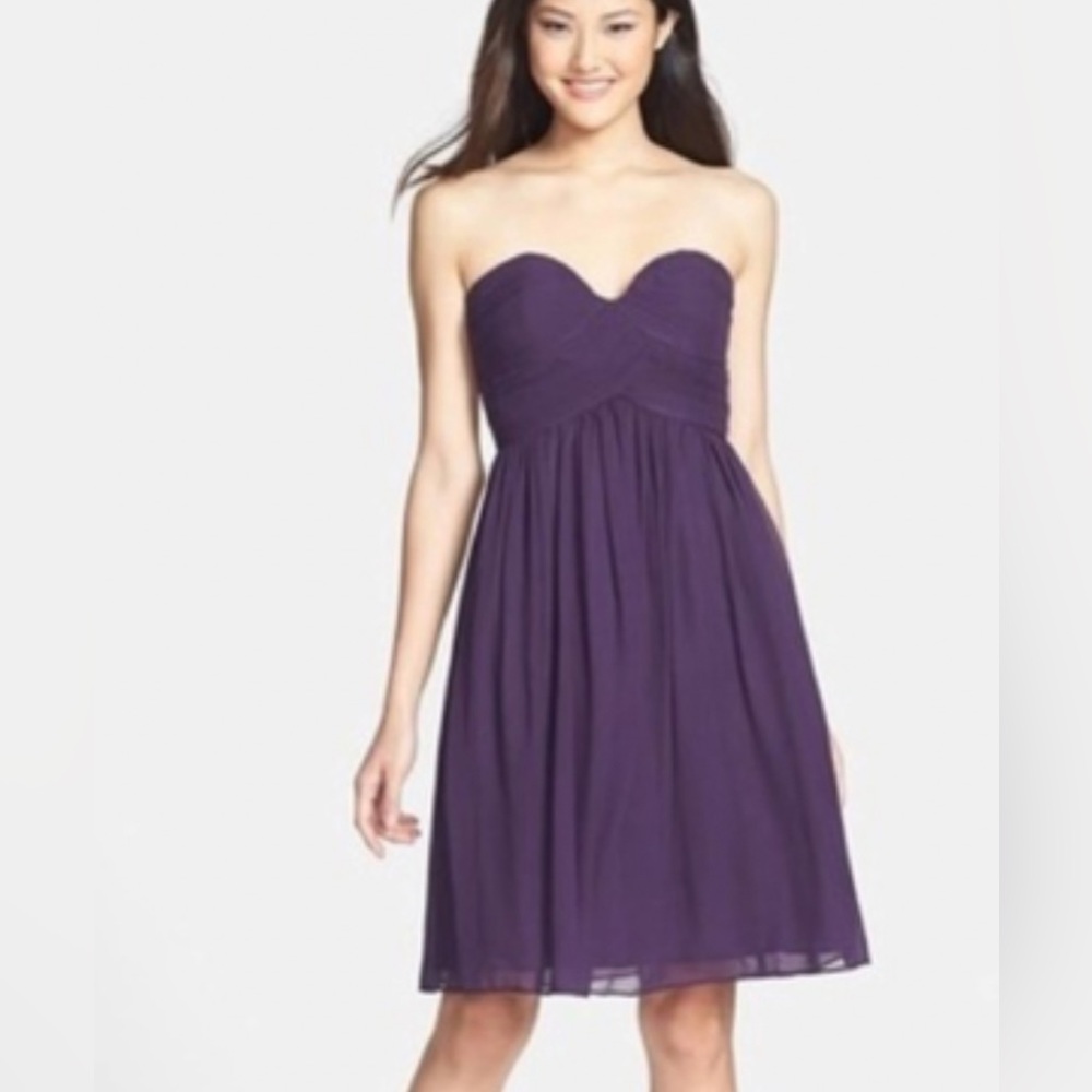 Nordstrom Donna Morgan purple chiffon dress